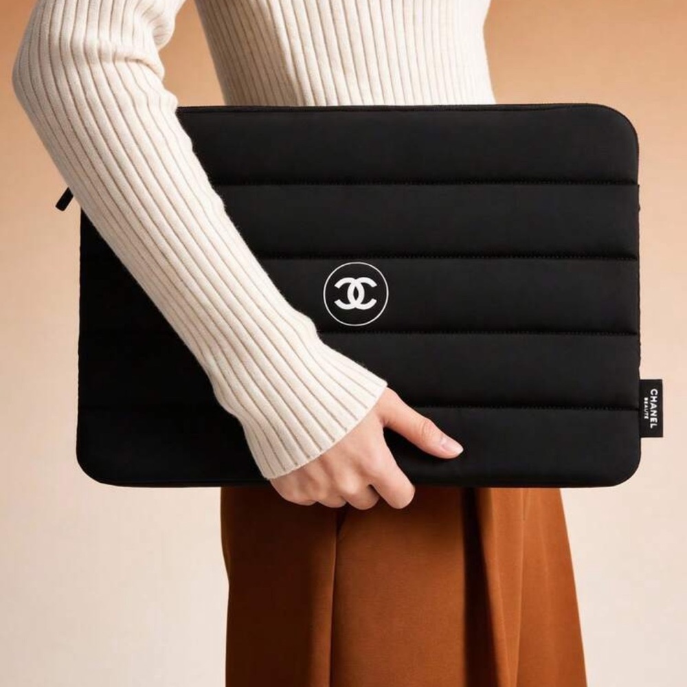 CHANEL Black Laptop Sleeve